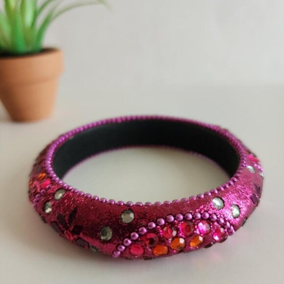 Pink Bangle Stack Bracelet - Picture 5 of 6